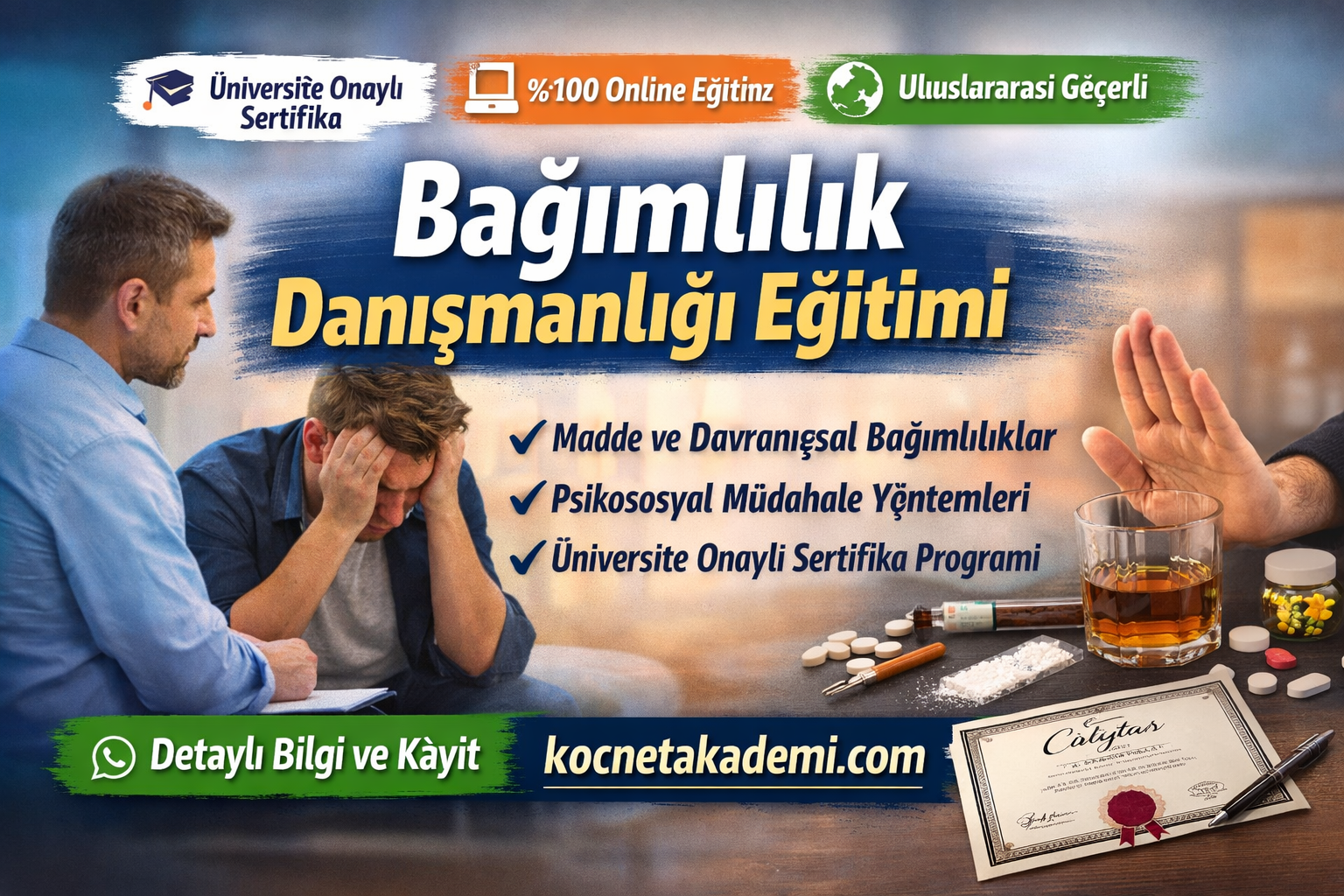 bağımlılık danışmanlığı eğitimi
